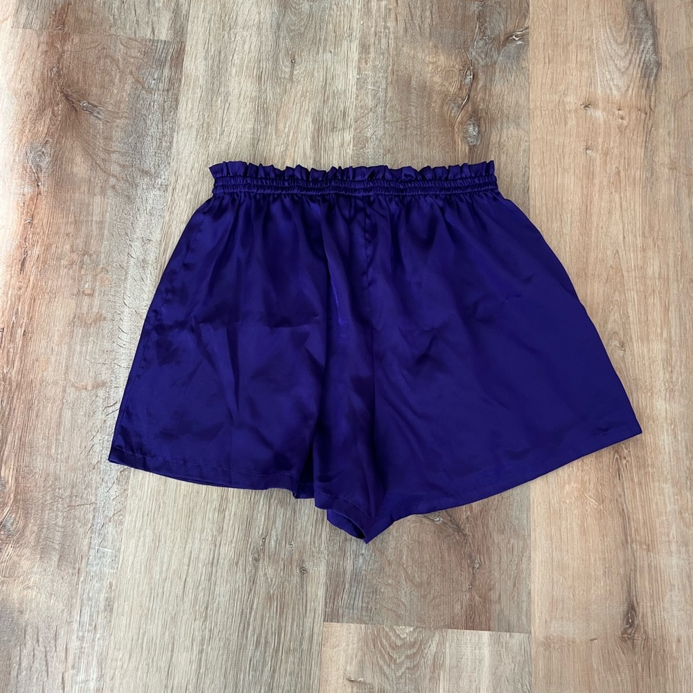 Victoria’s Secret Vintage Gold Label Purple Satin Shorts
